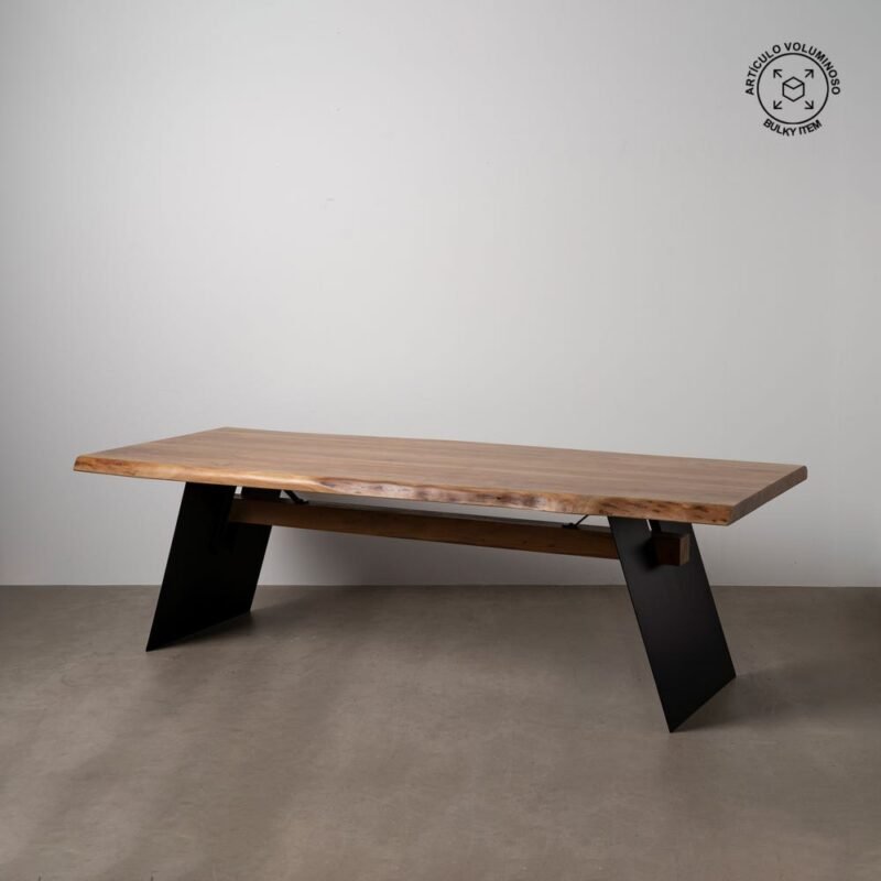 Table à Manger Acacia Bois-métal Brutaliste Ixia 260cm
