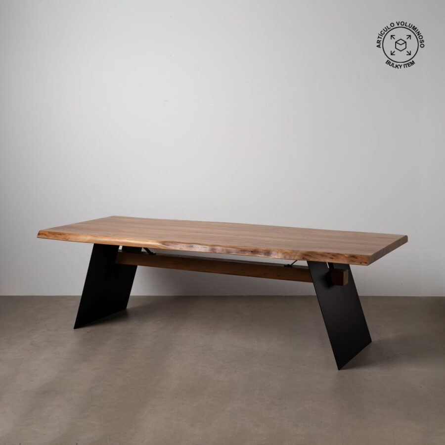Table à Manger Acacia Bois-métal Brutaliste Ixia 260cm