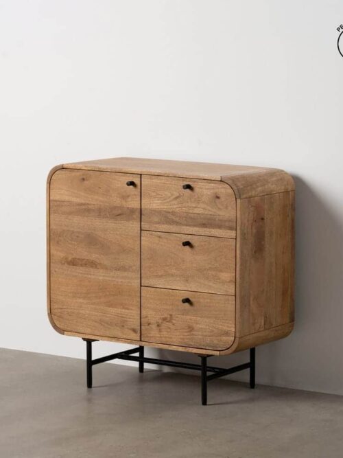Buffet Manguier Massif Angles Arrondis Ixia 80cm