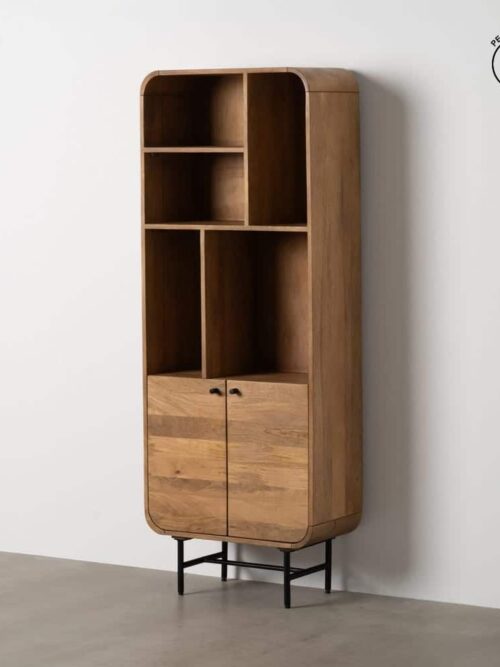 Buffet Bibliothèque Manguier Massif Angles Arrondis Ixia 160cm