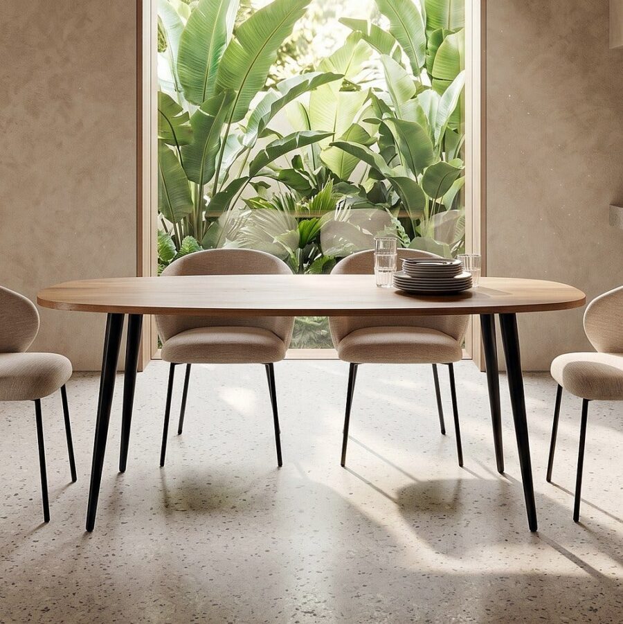 Table De Repas Ovale Massif De Manguier Ixia 180cm