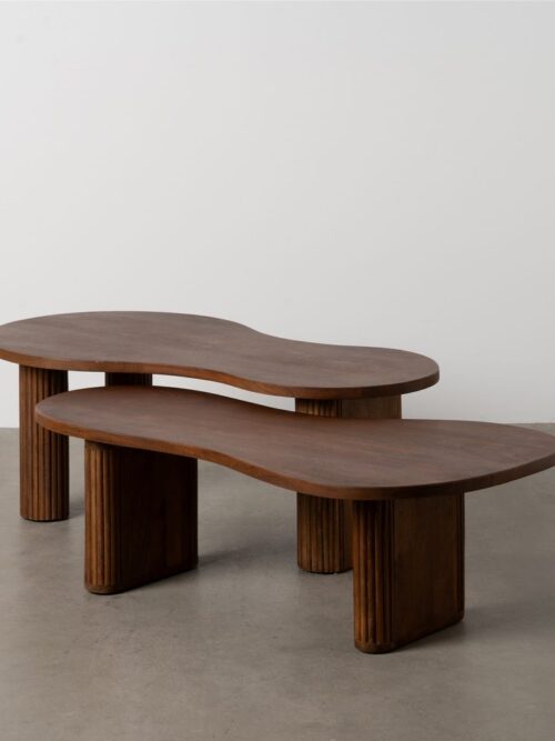 Table Basse Manguier Cannelées Ixia 110cm