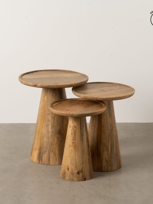 Table Basse Manguier Brutaliste Ixia 46cm