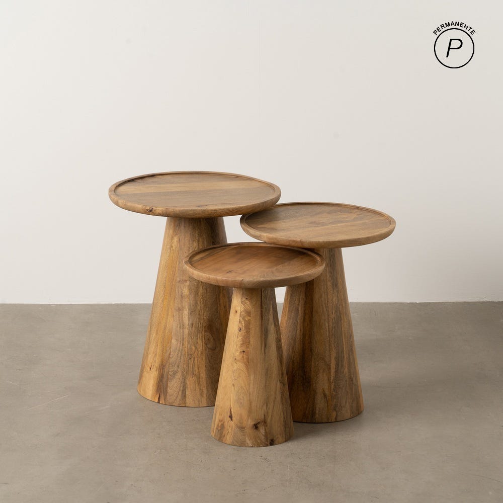 Table Basse Manguier Brutaliste Ixia 46cm