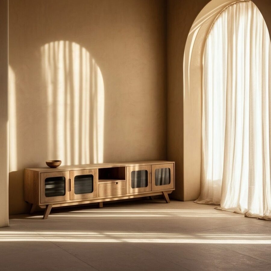 Meuble De Télévision Naturel Ixia 180 cm
