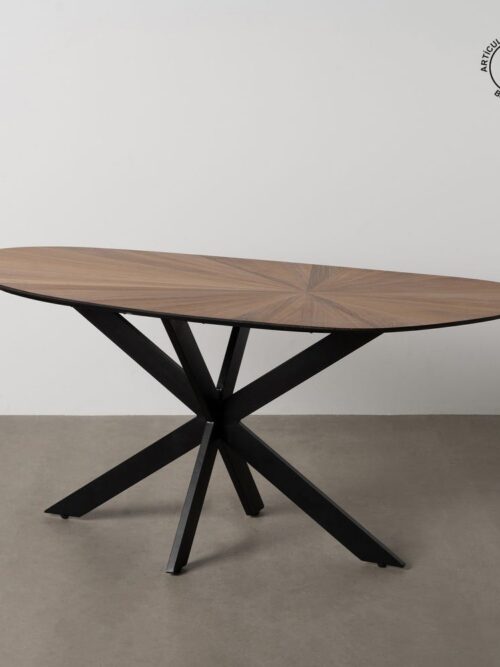 Table à Manger Naturel-noir Ixia 178cm