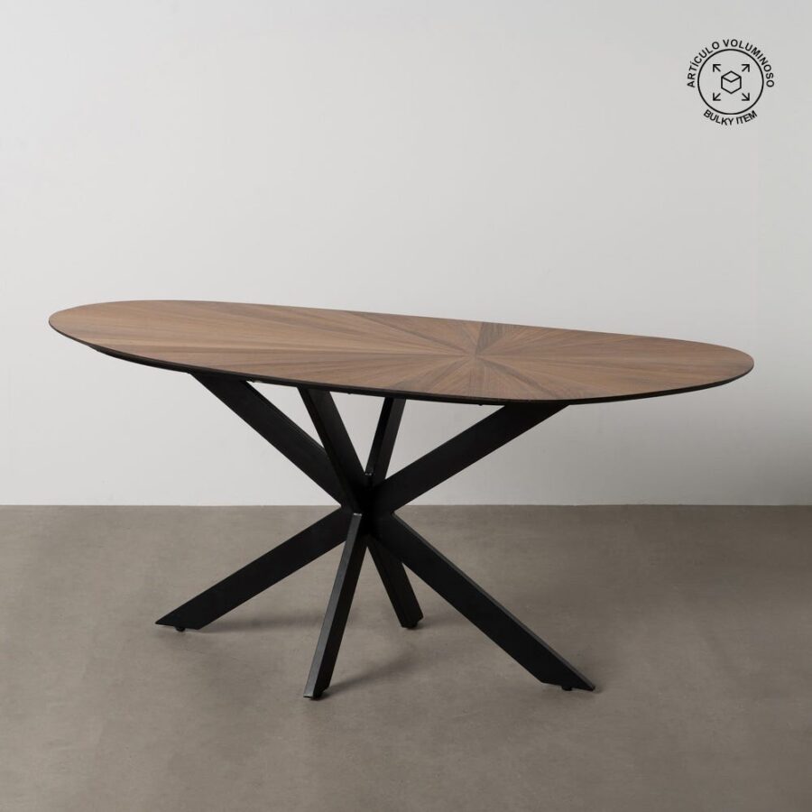 Table à Manger Naturel-noir Ixia 178cm