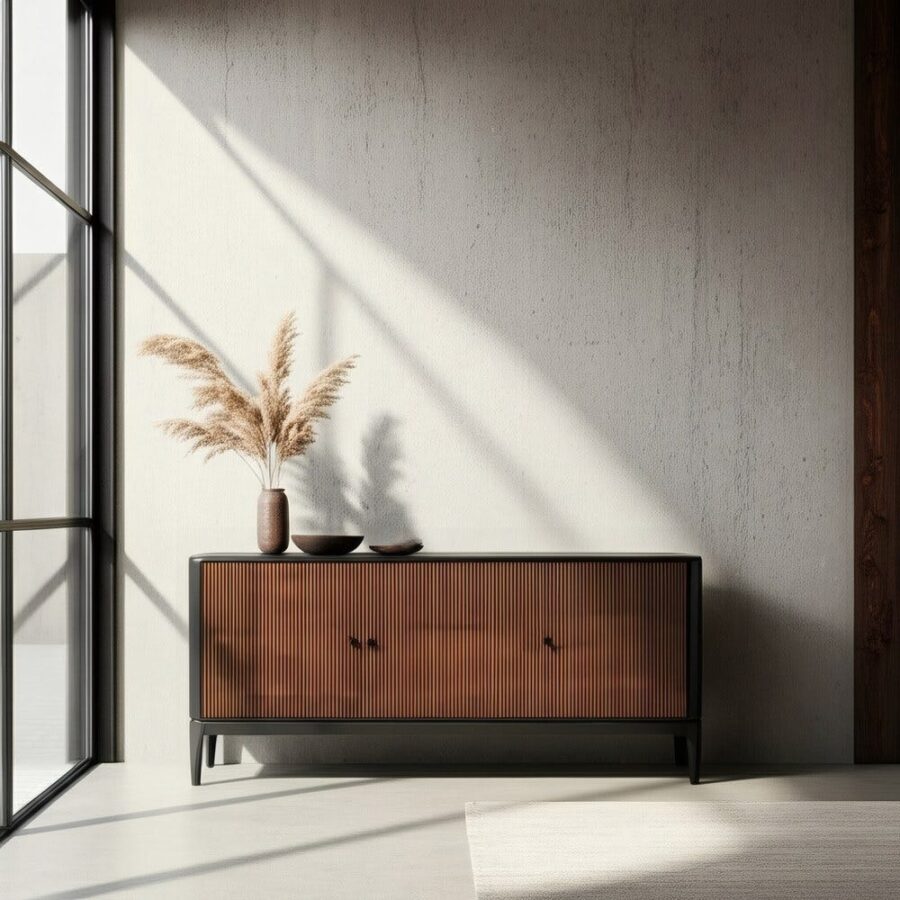 Buffet Bas Manguier Sheesham Rainuré Ixia 160cm