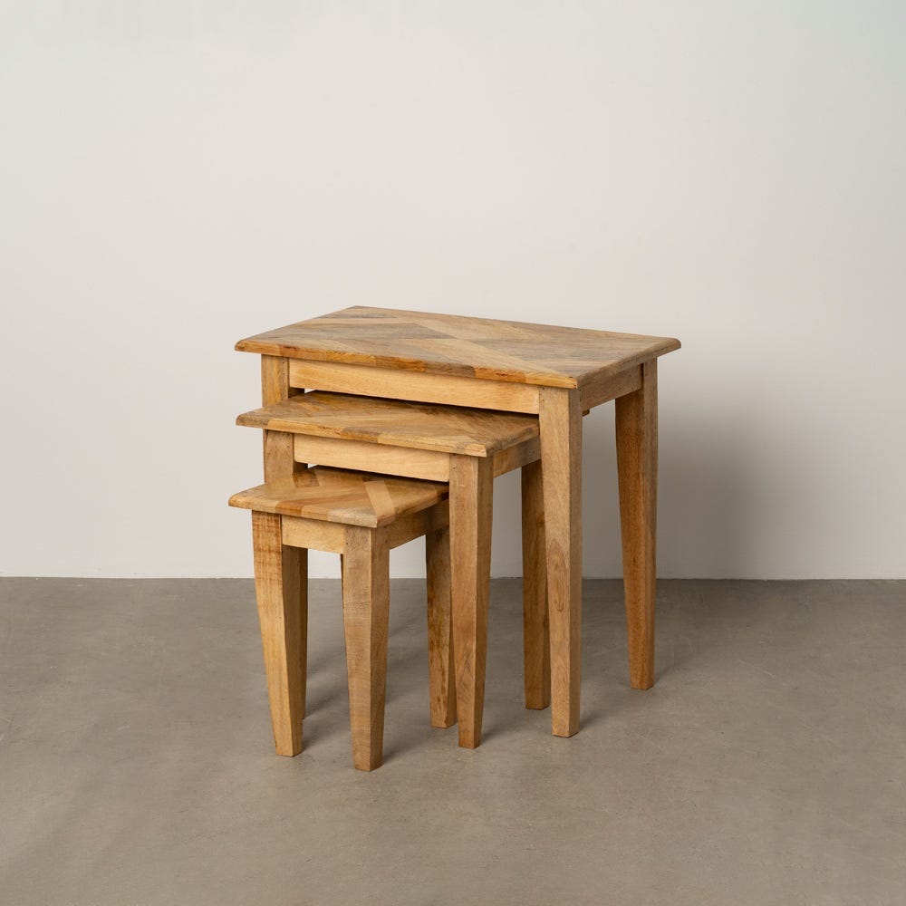 S/3 Petit Tables Naturel Ixia