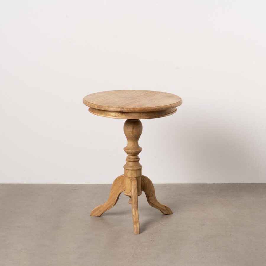 Table D&rsquo;appoint Mindi Brun Miel Pied Tourné Ixia 64cm