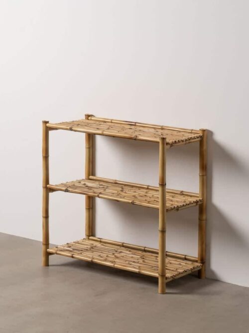 Étagère Bambou Naturel 3 Niveaux Ixia 80cm