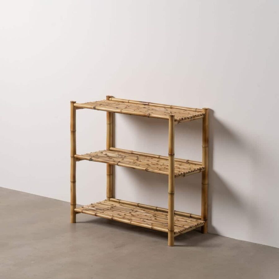 Étagère Bambou Naturel 3 Niveaux Ixia 80cm