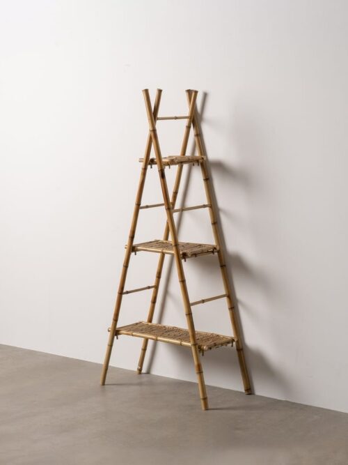 Étagère Bambou Naturel Montants Inclinés Ixia 165cm