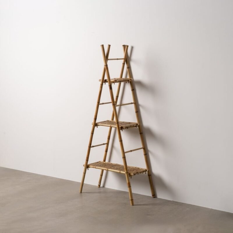 Étagère Bambou Naturel Montants Inclinés Ixia 165cm