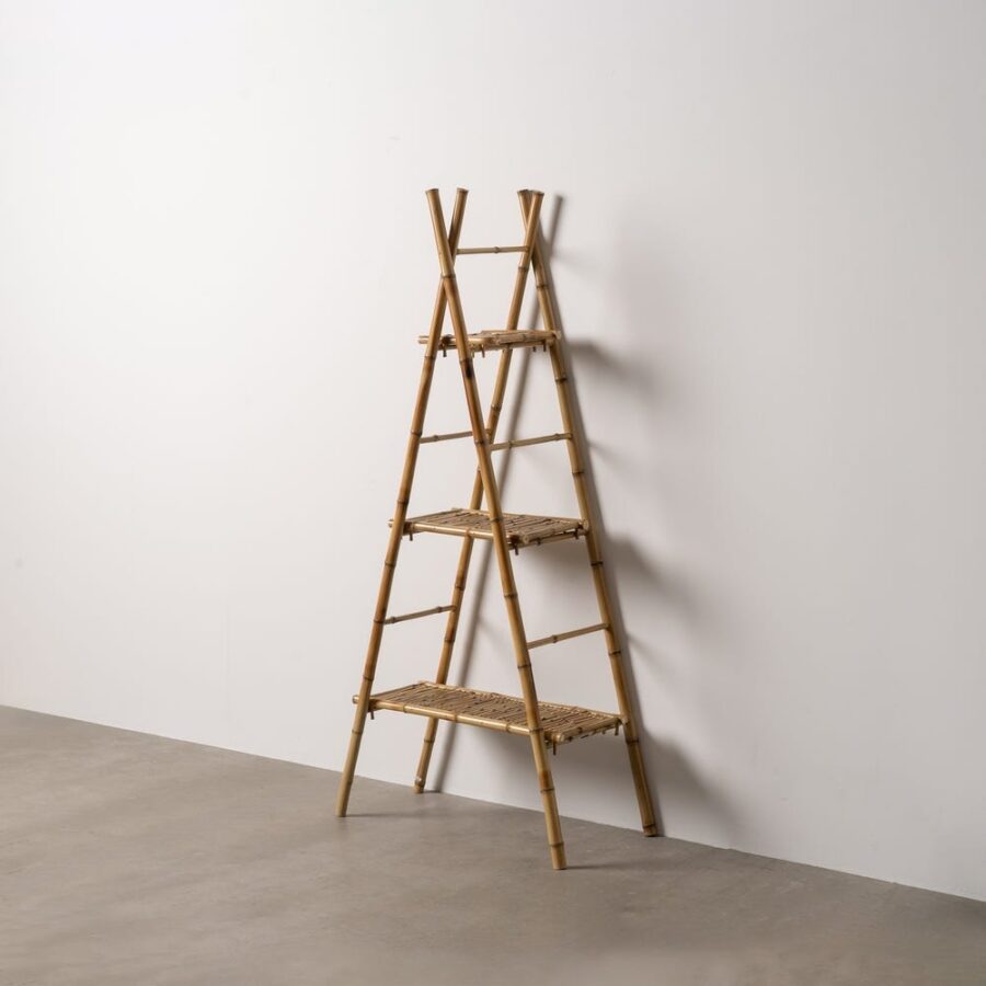 Étagère Bambou Naturel Montants Inclinés Ixia 165cm