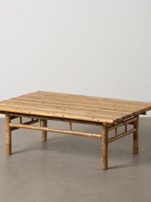 Table Basse Bambou Brun Miel Lattes Ixia 100cm