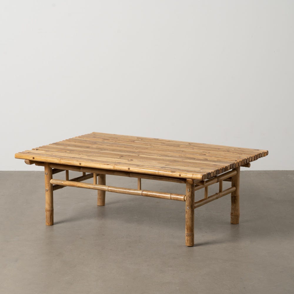 Table Basse Bambou Brun Miel Lattes Ixia 100cm