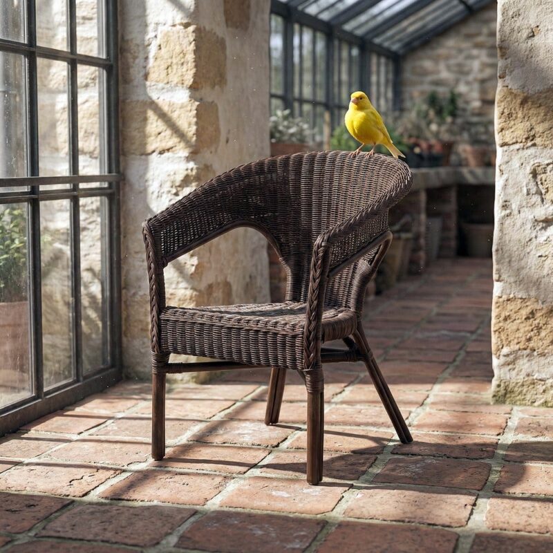 Chaise Marron Rotin Ixia
