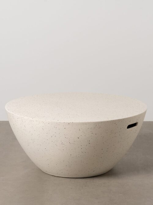 Table Basse Blanc Brutaliste Ixia 90cm
