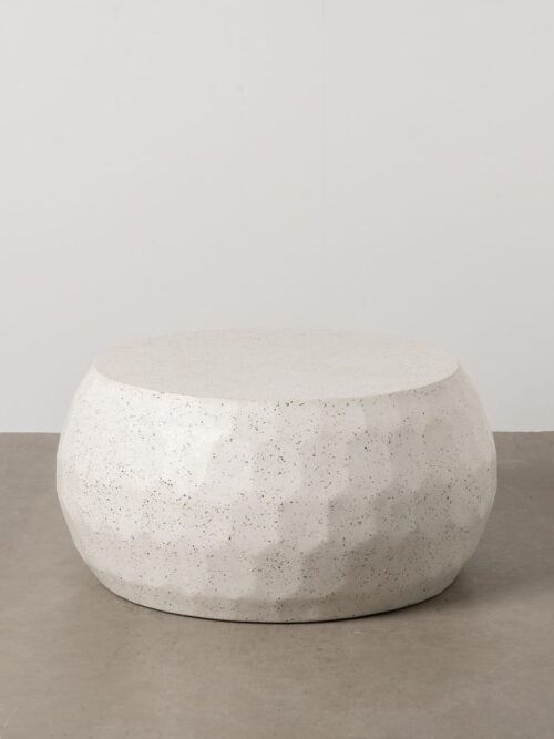 Table Basse Beige Brutaliste Ixia 92cm