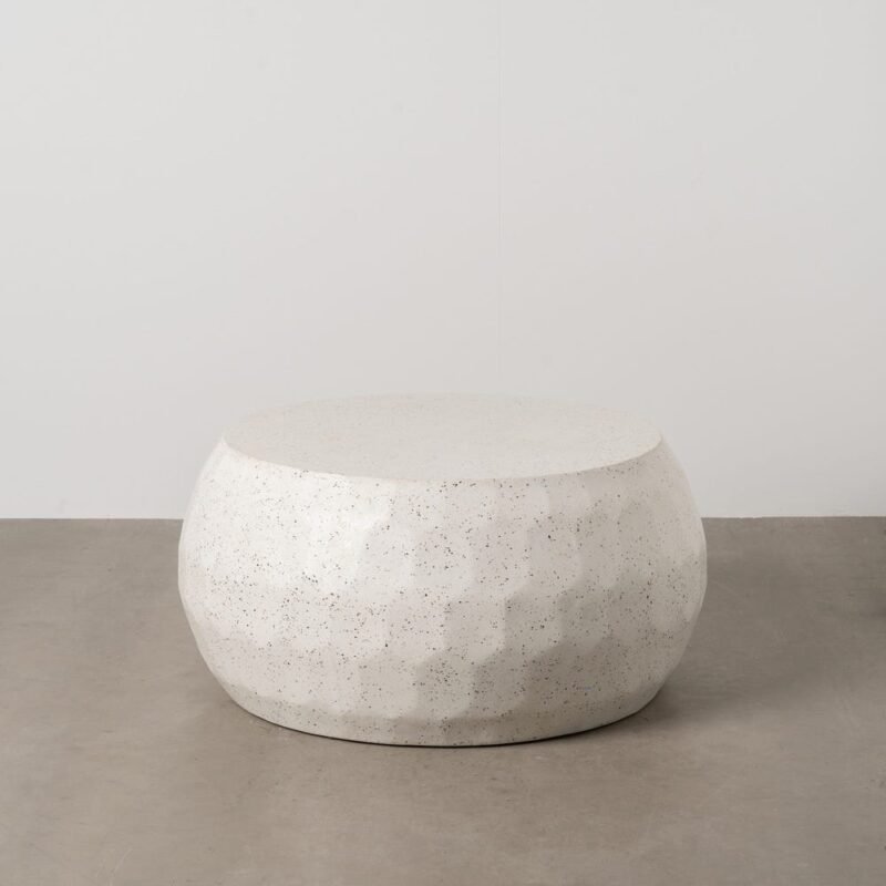 Table Basse Beige Brutaliste Ixia 92cm