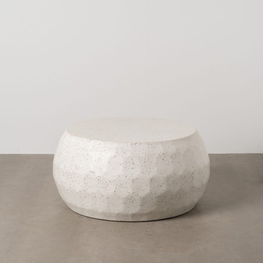 Table Basse Beige Brutaliste Ixia 92cm