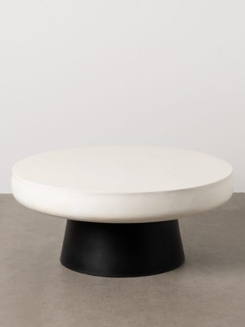 Table Basse Verre Blanc-noire Ixia 91cm