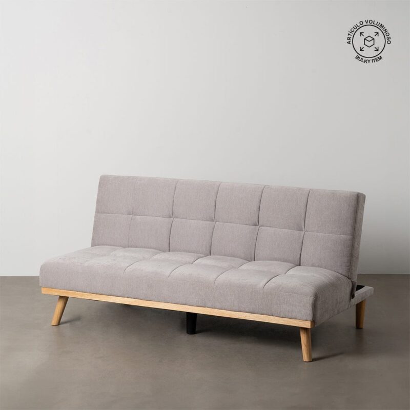 Canapé-Lit Gris Métal-Bois Ixia 178 cm