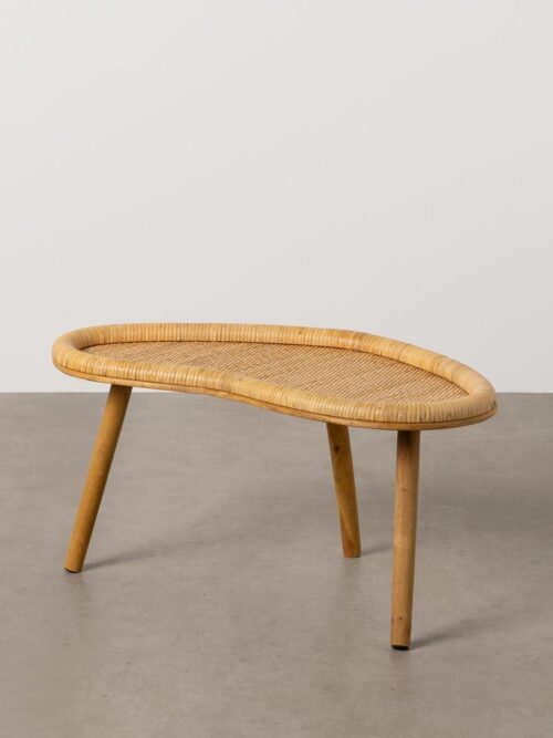 Table Basse Rotin Plateau Haricot Ixia 77cm