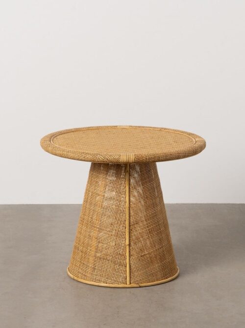Table D'appoint Fibres De Bambou Naturel Tressage Artisanal Ixia 59cm