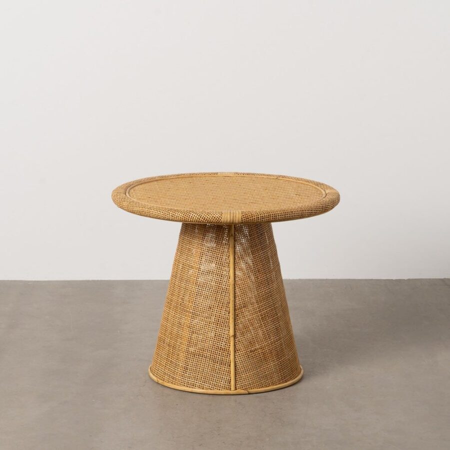 Table D&rsquo;appoint Fibres De Bambou Naturel Tressage Artisanal Ixia 59cm
