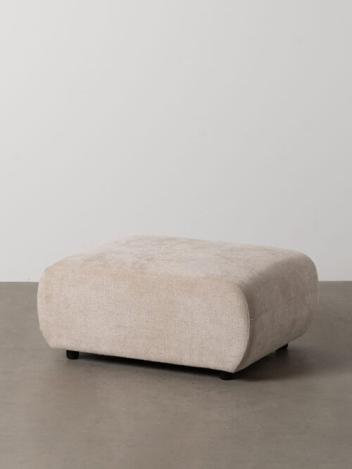 Pouf Beige Étoffe Ixia 66 cm