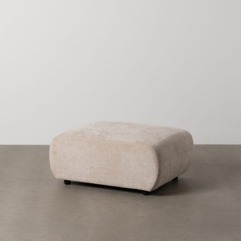 Pouf Beige Étoffe Ixia 66 cm