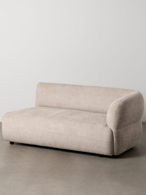 Canapé Module Droit Beige Étoffe Ixia