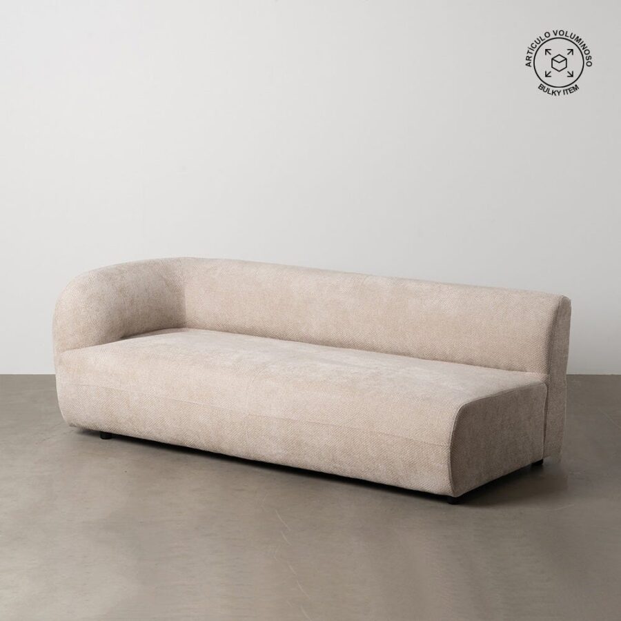 Canapé Module Gauche Beige Étoffe Ixia