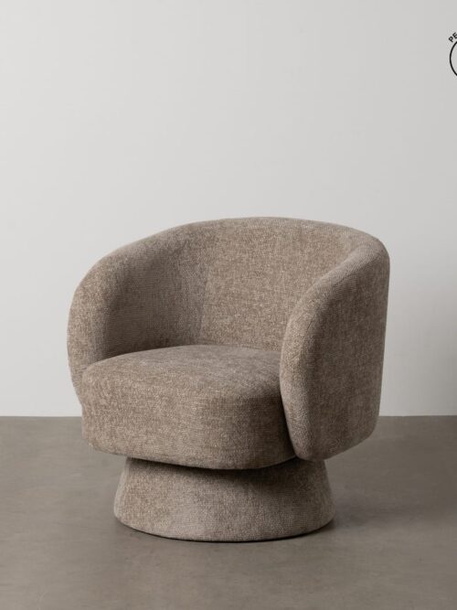 Fauteuil Beige Étoffe Ixia 78 cm