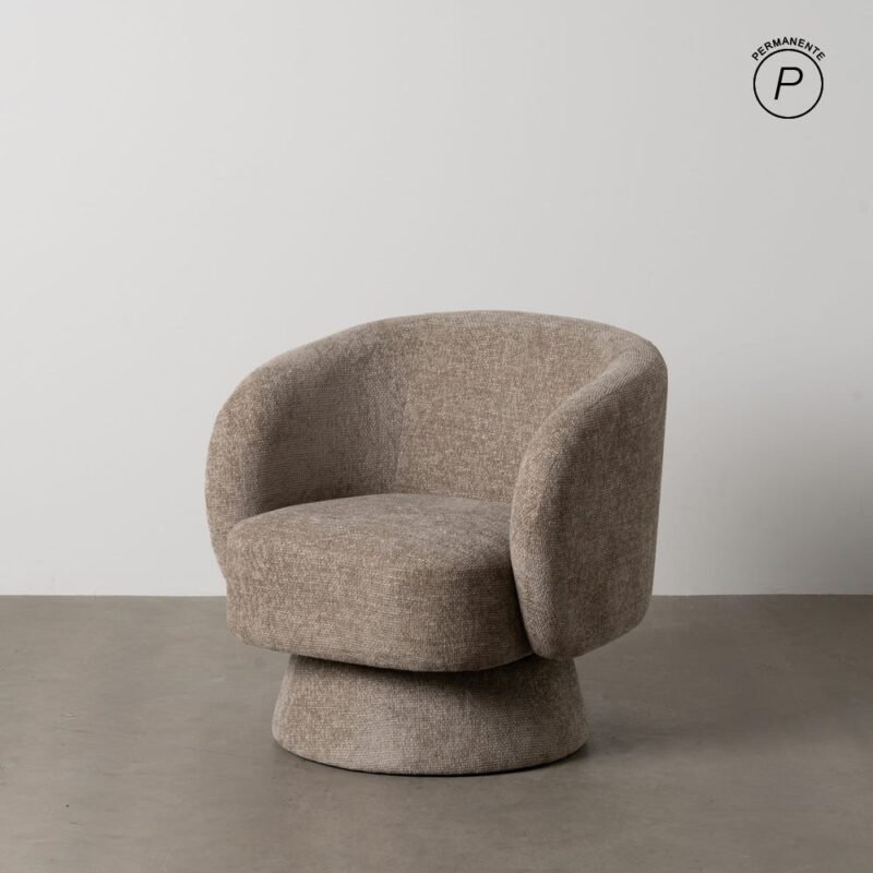 Fauteuil Beige Étoffe Ixia 78 cm