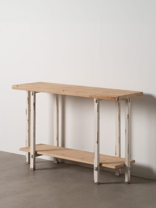 Console Naturel-blanc Sapin Ixia 120cm