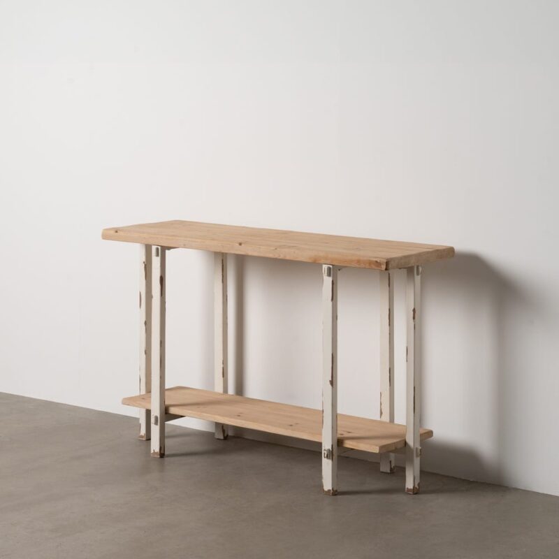 Console Naturel-blanc Sapin Ixia 120cm