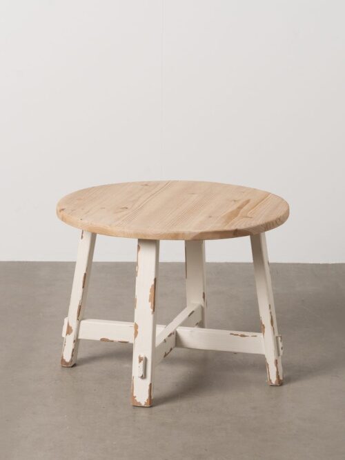 Table Basse Naturel-blanc Sapin Ixia 60cm
