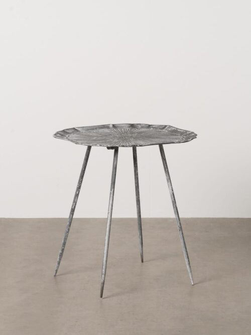 Table d'Appoint Gris Brutaliste Ixia 55cm