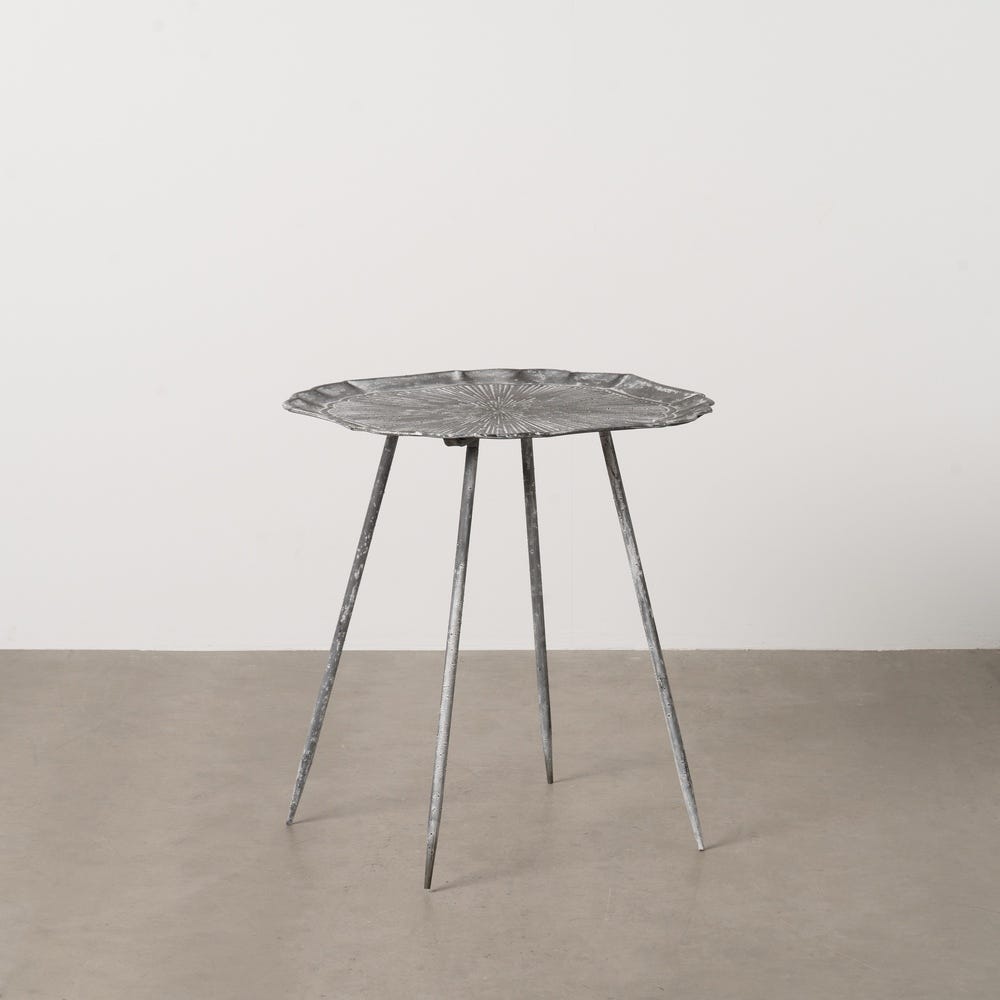 Petit Table Gris Métal Ixia 55 cm