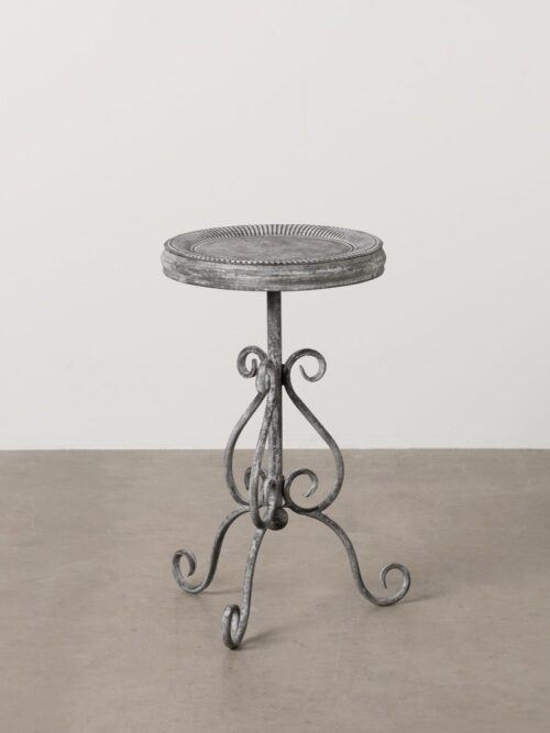 Table d'Appoint Gris Métal Ixia 36cm