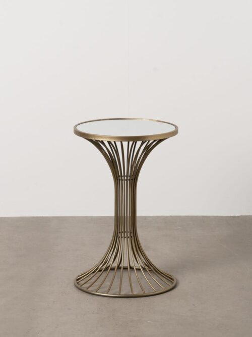 Table d'Appoint Marbre Or Ixia 42cm