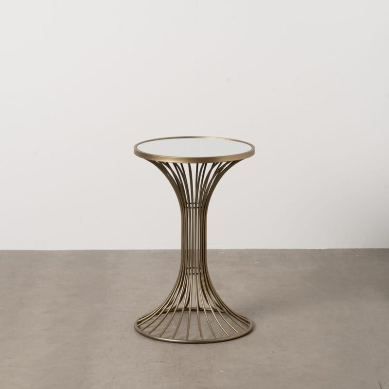 Table d'Appoint Marbre Or Ixia 42cm