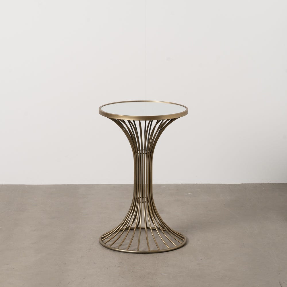 Petit Table Or Mètal-Marbre Ixia