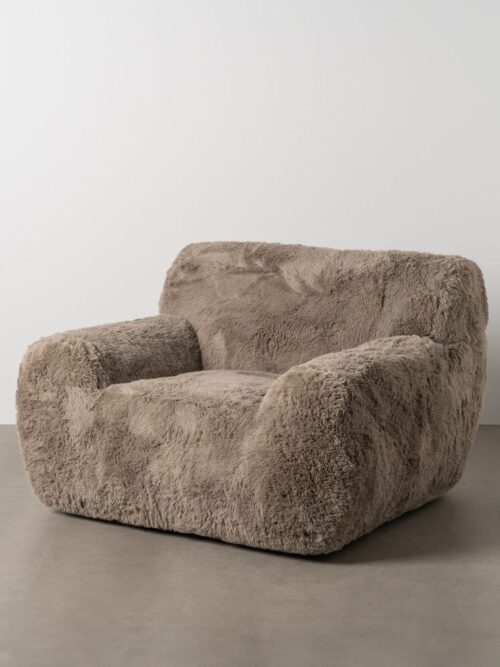 Fauteuil Taupe Étoffe Ixia