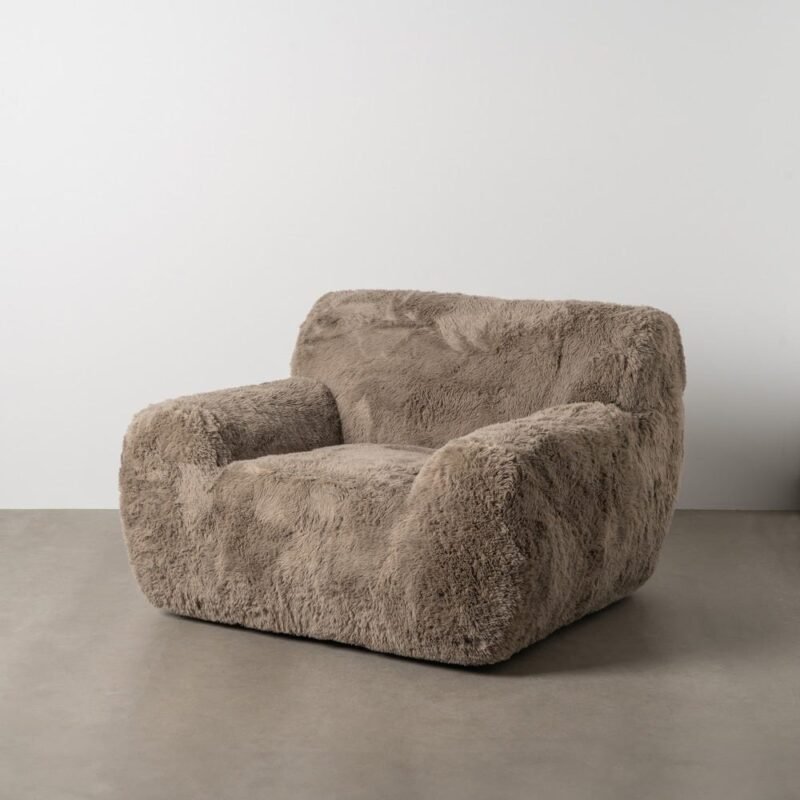 Fauteuil Taupe Étoffe Ixia