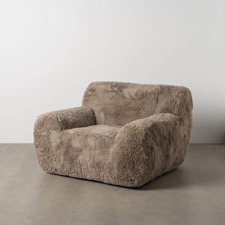 Fauteuil Taupe Étoffe Ixia
