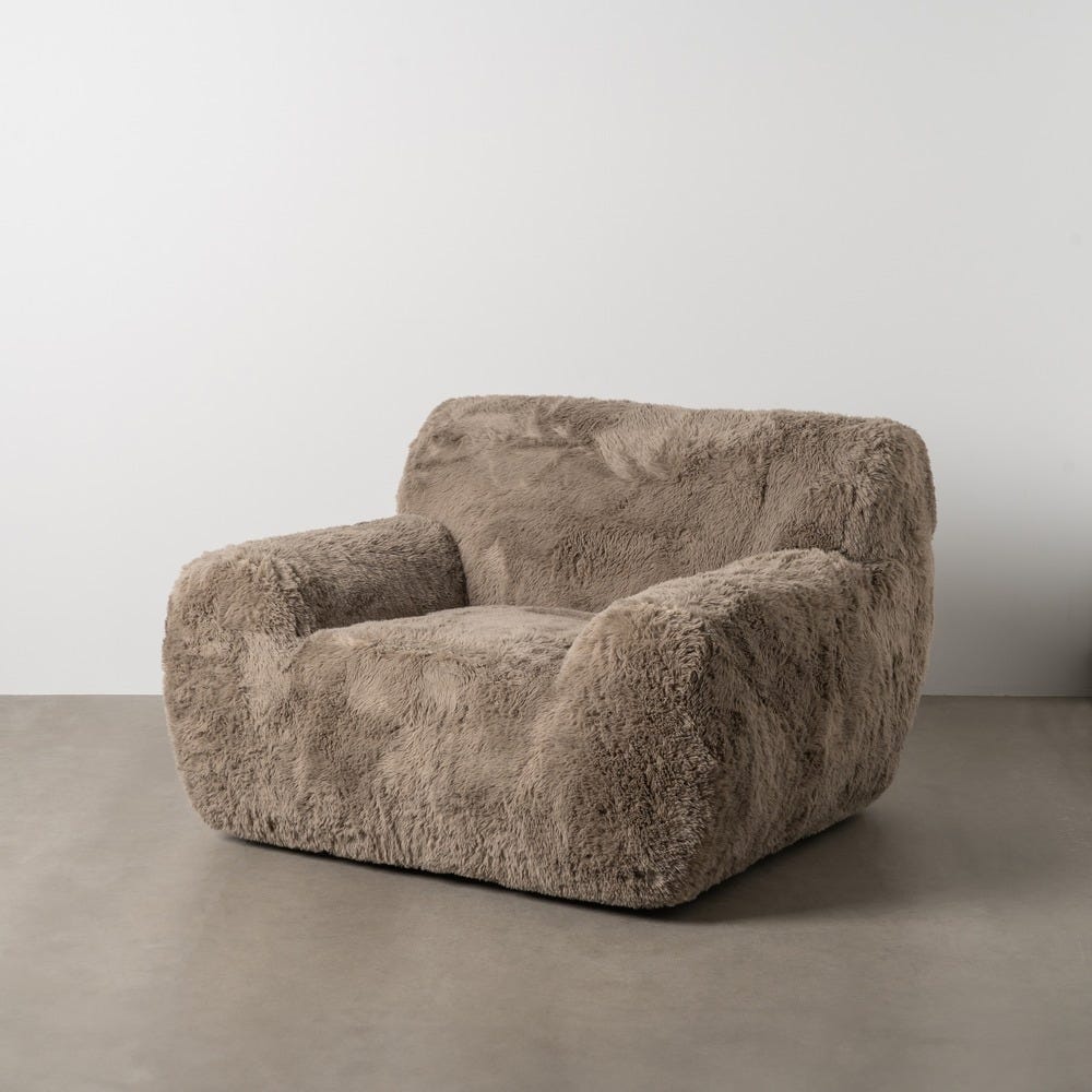 Fauteuil Taupe Étoffe Ixia